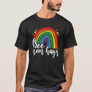 T-shirt Fier Maman Rainbow LGBT Heart Free Mom Hugs LGBT