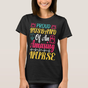 T-shirt Fier mari d'une infirmière géniale en fourre 2