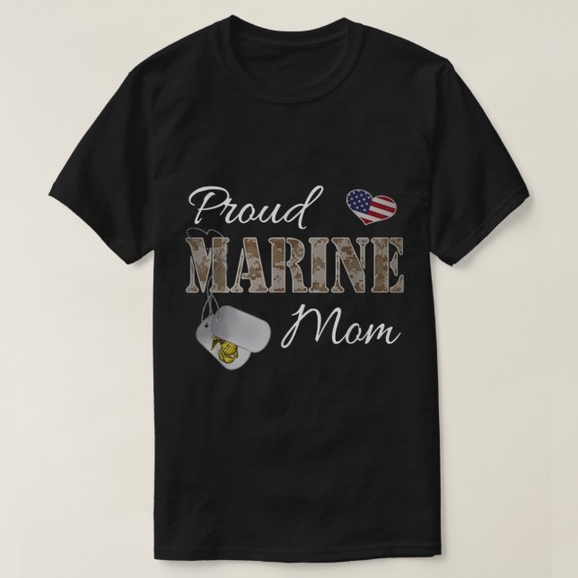 T-shirt Fier Marine Maman (Design devant)