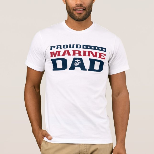 T-shirt Fier Marine Papa (Devant)