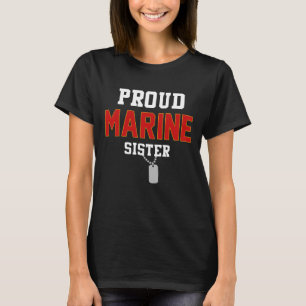 T-shirt Fier Marine Soeur Marine Marine Armée Militaire P