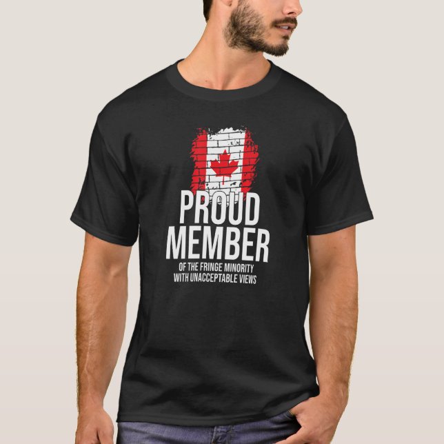 T-shirt Fier Membre De Fringe Minority Free Canada (Devant)