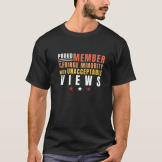 T-shirt Fier Membre De La Minorité Frange Avec Inaccepta