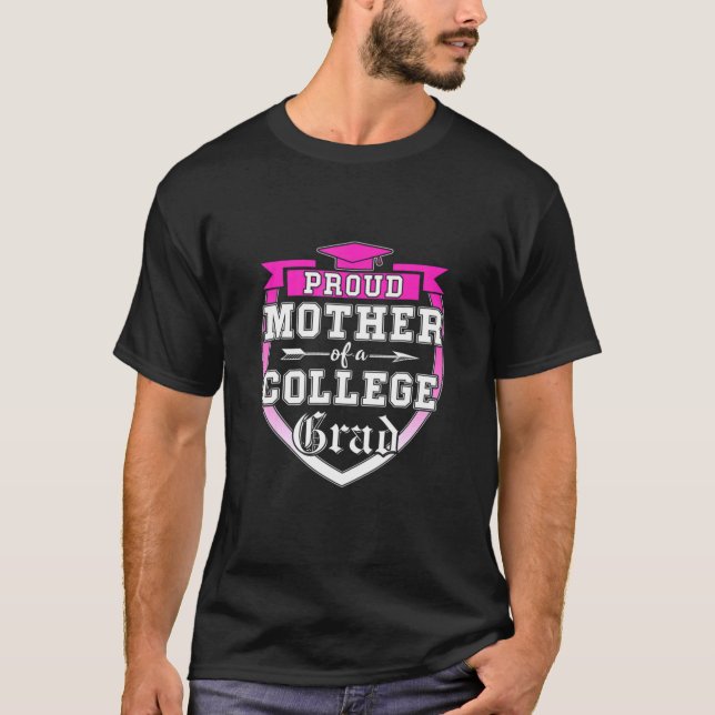 T-shirt Fier Mère D'Une Chemise D'Études Universitaires Di (Devant)