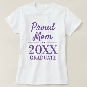 T-shirt Fier mère d'une typographie élégante diplômée