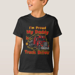 T-shirt Fier mon papa est un chauffeur de camion