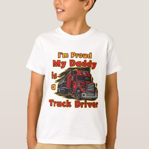 T-shirt Fier mon papa est un chauffeur de camion