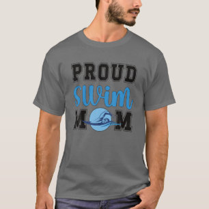 T-shirt Fier Nager Maman D'Une Mère Nage Mama Mère