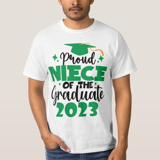 T-shirt Fier NIECE d'une classe de 2023 Graduate Fun Scrip (Devant)