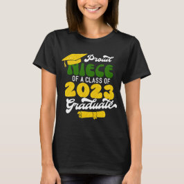 T-shirt Fier NIECE d'une classe de 2023 Graduate Retro Gol