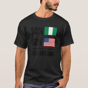 T-shirt Fier Nigérian Américain Drapeau Nigeria Usa