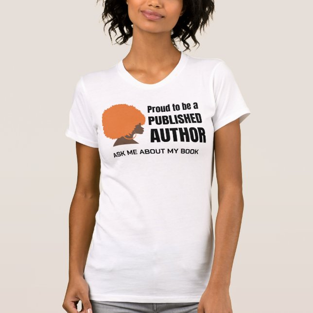 T-shirt FIER NOIR AUTEUR Afro Queen Me questionner À propo (Devant)