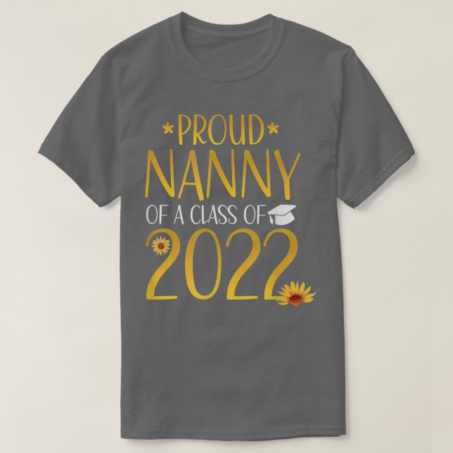 T-shirt Fier Nounou d'une classe de 2022 Graduate Matching (Design devant)