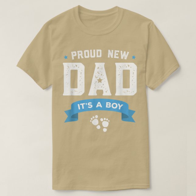 T-shirt Fier Nouveau Papa C'Est Un Garçon Mignonnes Pères  (Design devant)