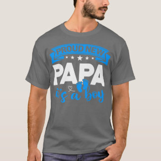 T-shirt Fier Nouveau Papa C'est un garçon Révéler le genre