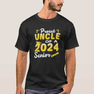 T-shirt Fier Oncle D'Un Diplôme De 2024 Senior Funny