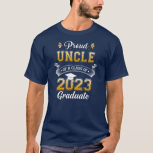 T-shirt Fier Oncle D'Une Classe De 2023 Diplômé Senior 23