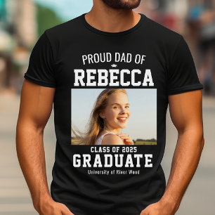 T-shirt Fier Papa Classe de 2025 Graduate Parent Custom