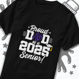 T-shirt Fier Papa Classe de Pom-pom girl de 2025 Cheer Sen