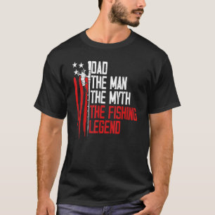 T-shirt Fier papa Dada père La légende de la pêche 4 juill