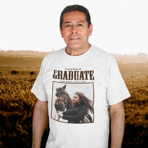 T-shirt Fier papa de 2023 Pays Western Graduate Photo