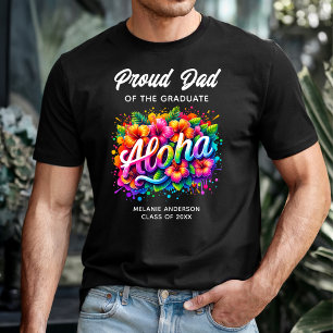 T-shirt "Fier papa de la diplômée" Aloha Graduation