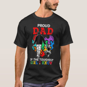 T-shirt Fier Papa De La Fille La Plus Touche Que Je Connai