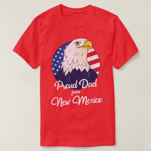 T-shirt Fier Papa De New Meico Bonne Fête des pères (Design devant)