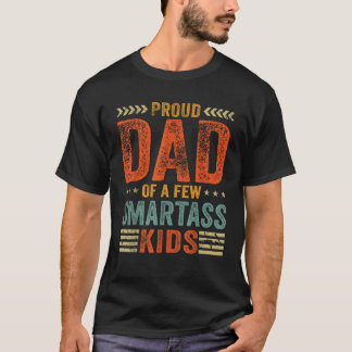 T-shirt Fier Papa De Quelques Enfants Smartass Enfants Drô