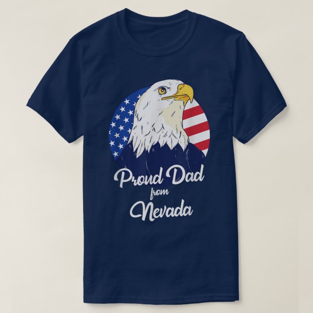 T-shirt Fier Papa Du Nevada Bonne Fête des pères (Design devant)