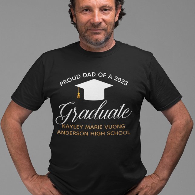 T-shirt Fier papa d'un Diplômé de 2025 sur mesure (Créateur téléchargé)