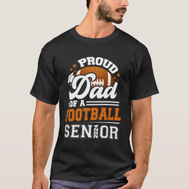 T-shirt Fier Papa D'Un Diplômé De Football 2024 (Devant)