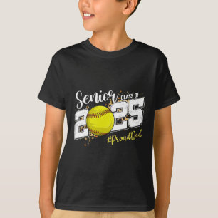 T-shirt Fier Papa D'Un Diplôme De Softll Senior 2025
