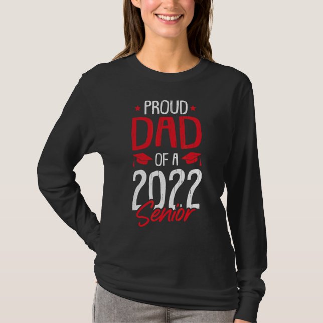 T-shirt Fier Papa D'Un Diplôme Supérieur 2022 Papa Daddy F (Devant)