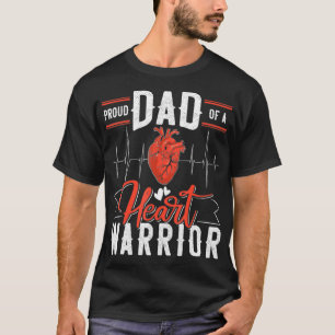 T-shirt Fier papa d'un guerrier du coeur Attaque cardiaque