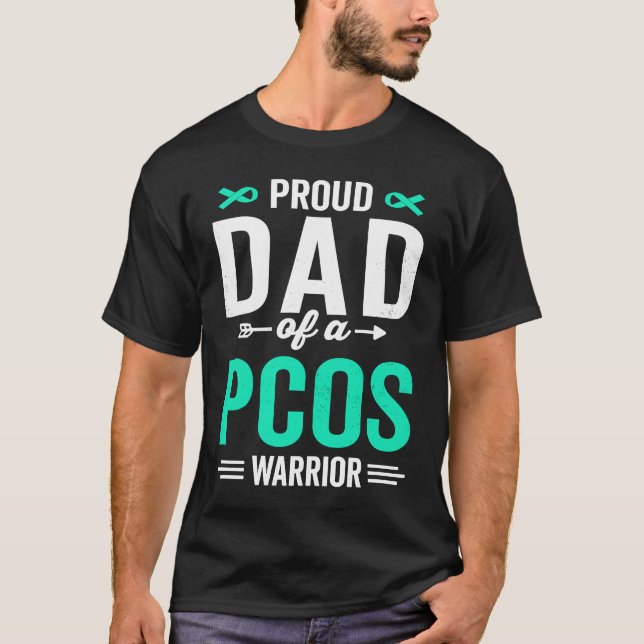 T-shirt Fier papa d'un guerrier du PCOS Survivor Sensibili (Devant)