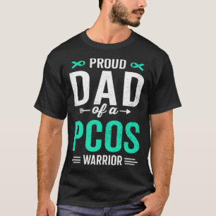 T-shirt Fier papa d'un guerrier du PCOS Survivor Sensibili
