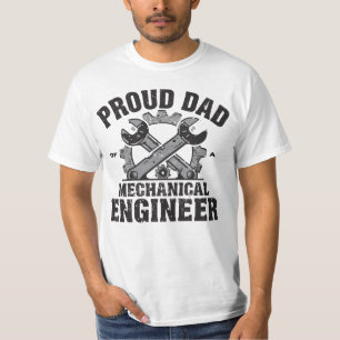 T-shirt Fier papa d'un ingénieur mécanicien