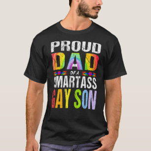 T-shirt Fier Papa D'Un Smartass Gay Son Lgbt Gay pride Eve