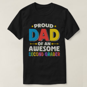 T-shirt Fier Papa D'Un Superbe Deuxième Grand.