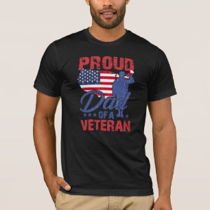 T-shirt Fier papa d'un vétéran