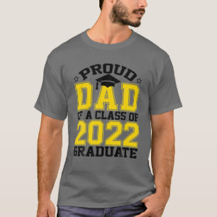 T-shirt Fier Papa D'Une Classe De 2022 Diplômé Papa Senior