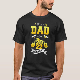 T-shirt Fier Papa D'Une Classe De 2022 Diplômé Senior 22