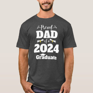T-shirt Fier Papa D'Une Classe De Diplômés De 2024 De 2024