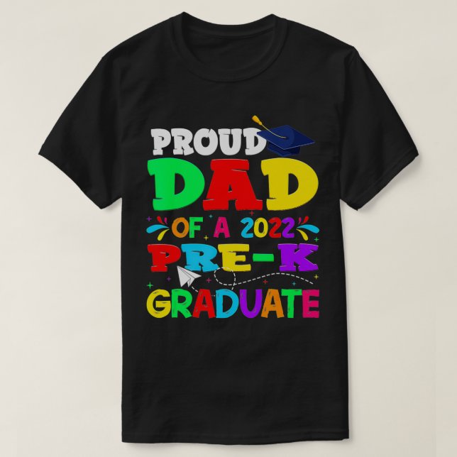 T-shirt Fier Papa D'Une Fête des pères De Pré-K 2022 (Design devant)