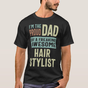 T-shirt Fier papa d'une liste de cheveux