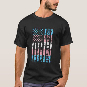 T-shirt Fier papa et vétéran Transgenre papa Supporter Tr
