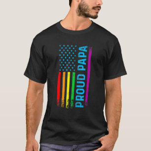 T-shirt Fier Papa Grand-Père Lgbt Lgbtq Gay pride Rainbo
