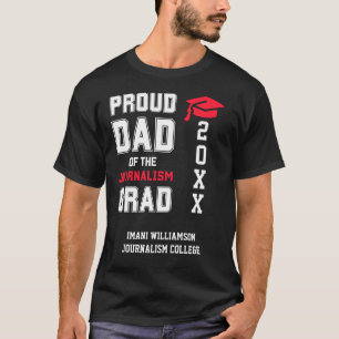T-shirt Fier Papa JOURNALISME Grad Fête des pères Diplôme