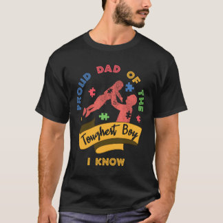 T-shirt Fier Papa Tough Puzzle Sensibilisation sur l'autis